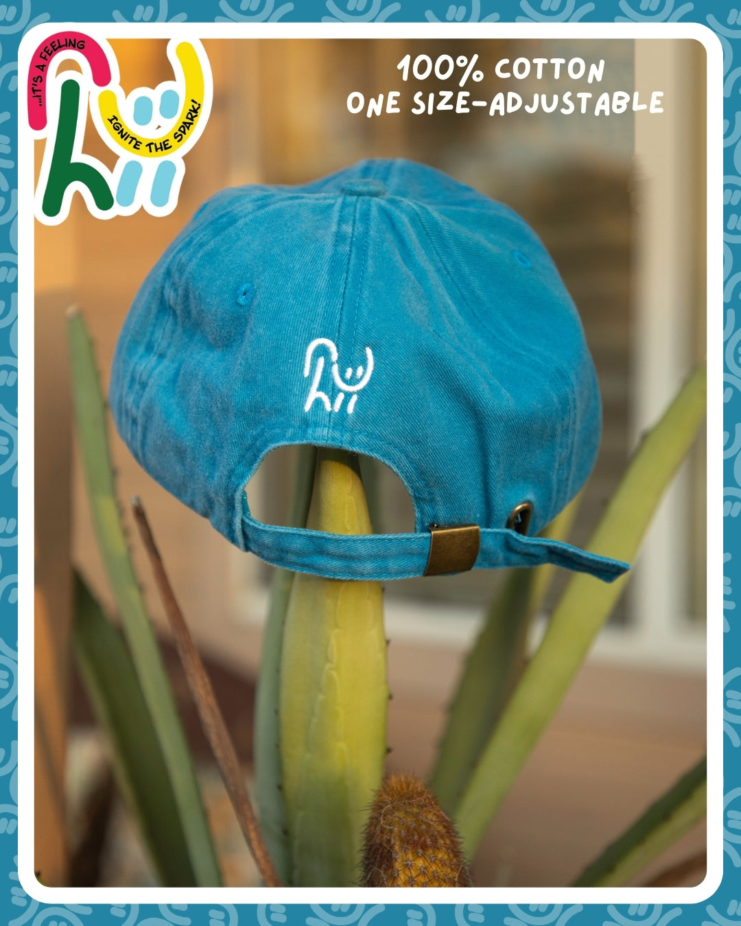 Washed Aqua Dad Hat
