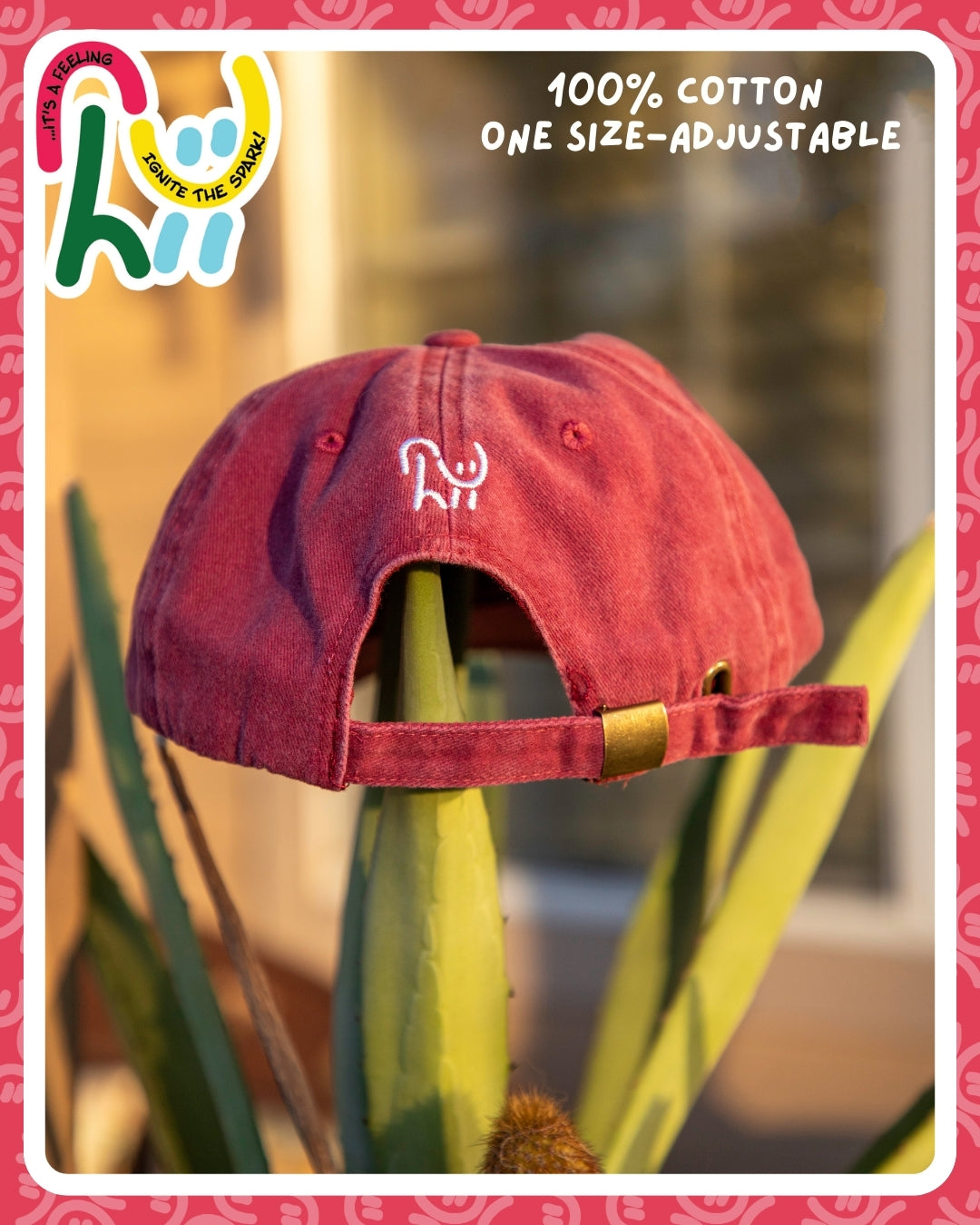 Washed Burgundy Dad Hat