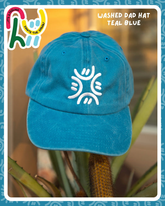 Washed Aqua Dad Hat